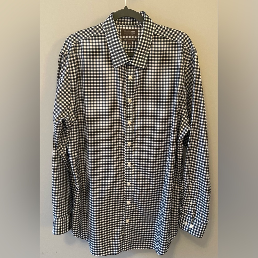 Denver Hayes XL black and white checkered men’s shirt